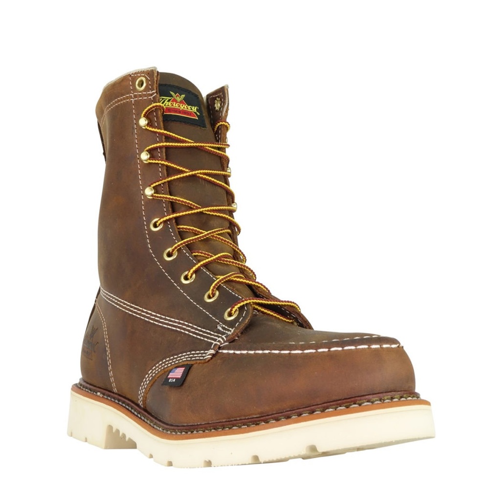 Thorogood Lace Up Moc Toe Safety Toe Work Boots - Picture 2 of 8